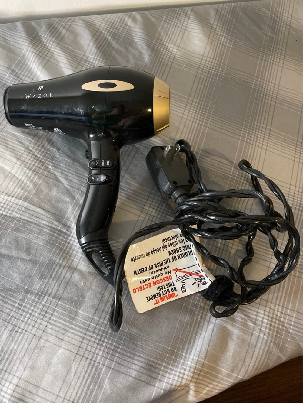 Wazor Black & Gold Hair Dryer